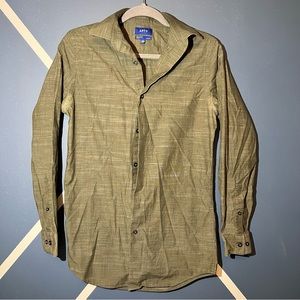 👕3/$15 Apt 9 Mens Premier Flex Slim Fit Dress Shirt Green